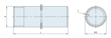 Preview: Anschweißnippel 4" x 80 mm